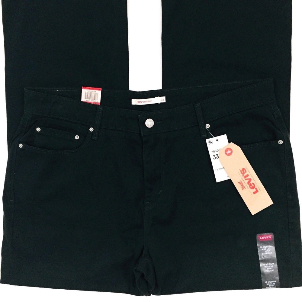 Levis 505 Straight Leg Jeans Size 16M Green - Picture 3 of 7
